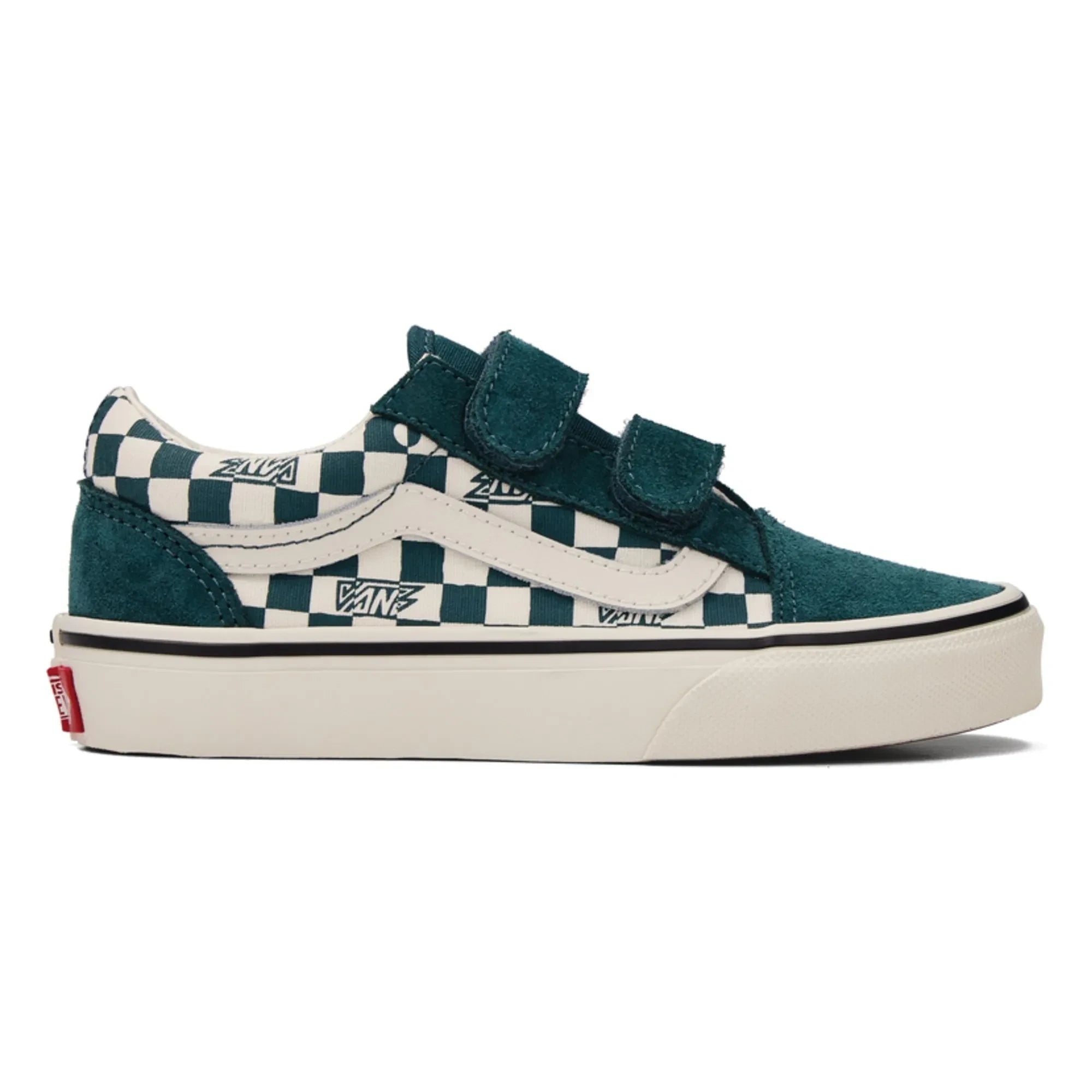 Vans - Scratch-Sneaker Old Skool V Geo Check | Pfauenblau