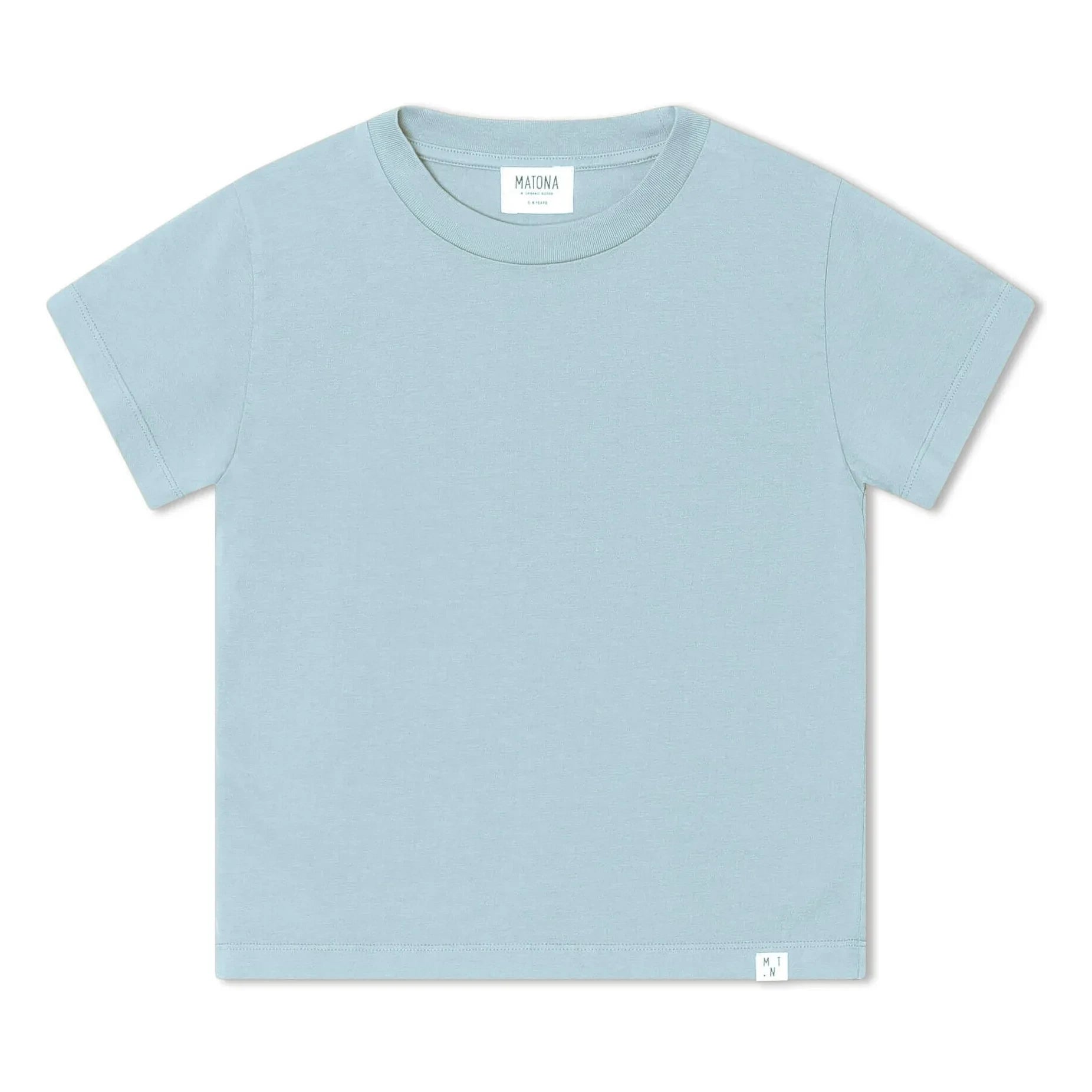 Matona - Sommerliches Uni T-Shirt Bio-Baumwolle | Hellblau