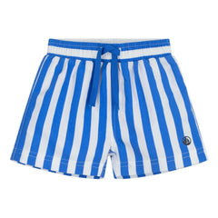 Petit Bateau - Gestreifte Baby-Badeshorts aus recycelter Faser | Blau