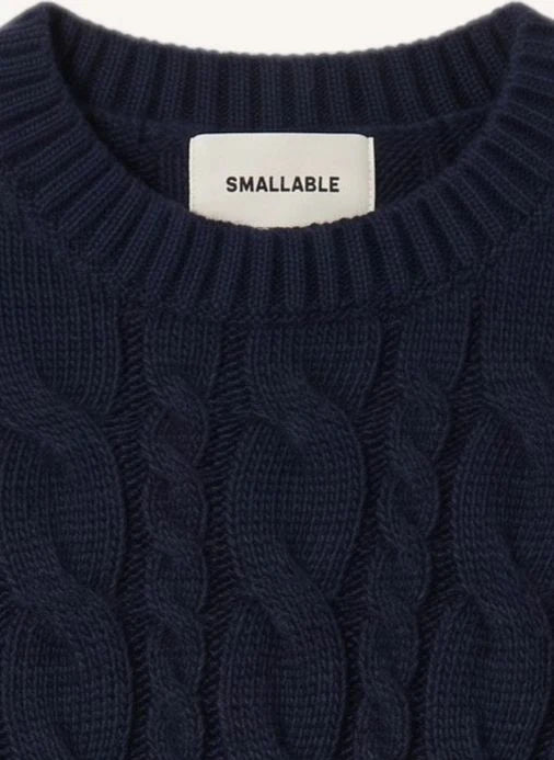 Smallable Woman - Marguerite Wolle Pullover | Blau Schwarz