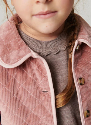 Copenhagen Colors - Merinos Yünü Dalgalı Yakalı Elbise | Taupe brown