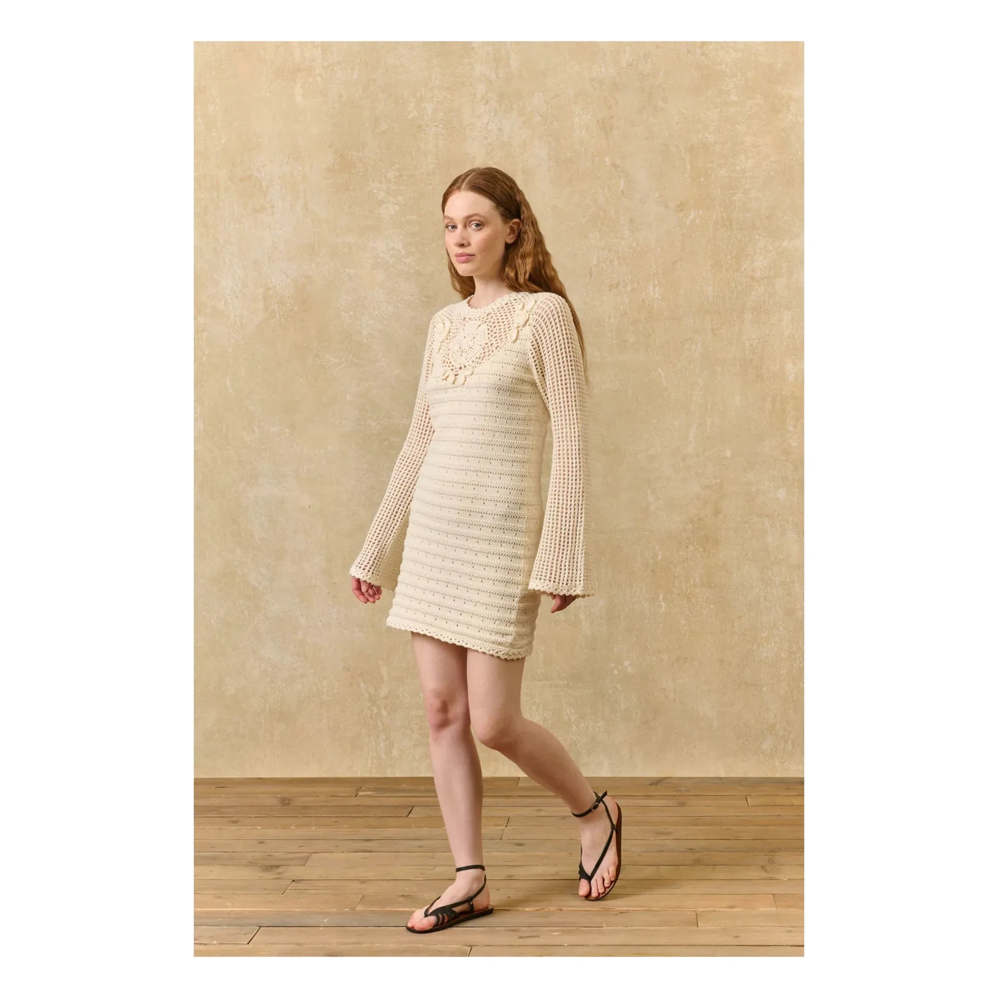 Louise Misha - Eleonora Baumwollkleid | Creme