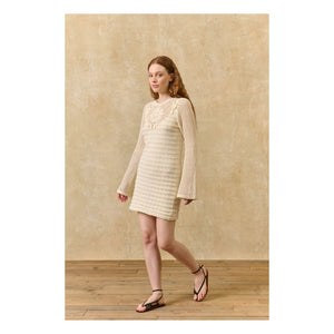 Louise Misha - Eleonora Baumwollkleid | Creme