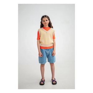 Repose AMS - Denim Bio-Baumwoll-Bermuda-Shorts | Blau