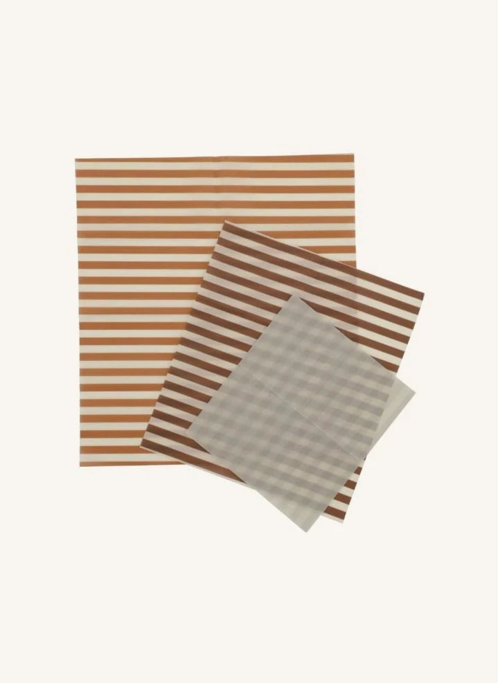 Haps Nordic - Bienenwachstücher - 3er Set | Terracotta