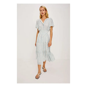 Rails - Cannes gestreiftes Kleid | Hellblau
