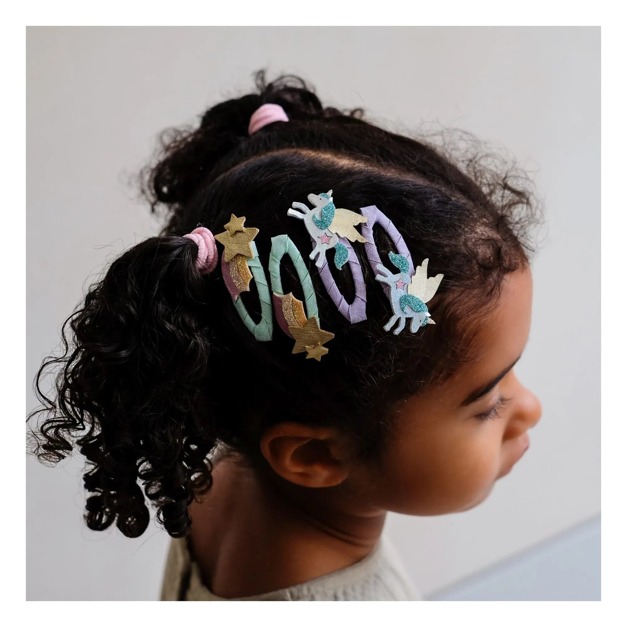 Mimi & Lula - 4er-Set Einhorn-Haarklammern | Lila