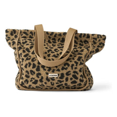 Liewood – Sherpa Reed Leoparden-Tragetasche aus recycelten Fasern | Beige