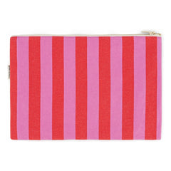 Rose in April - Lili gestreifte Clutch | Rosa
