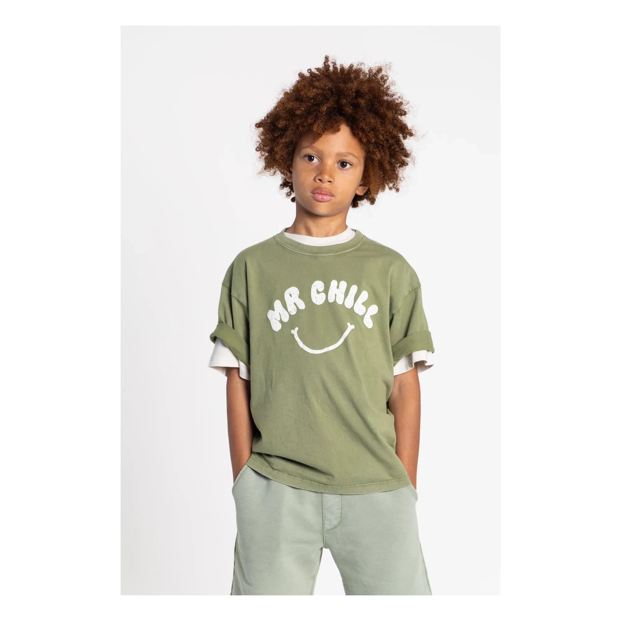 Smallable Kid - Milo Bio-Baumwollshorts | Hellkhaki