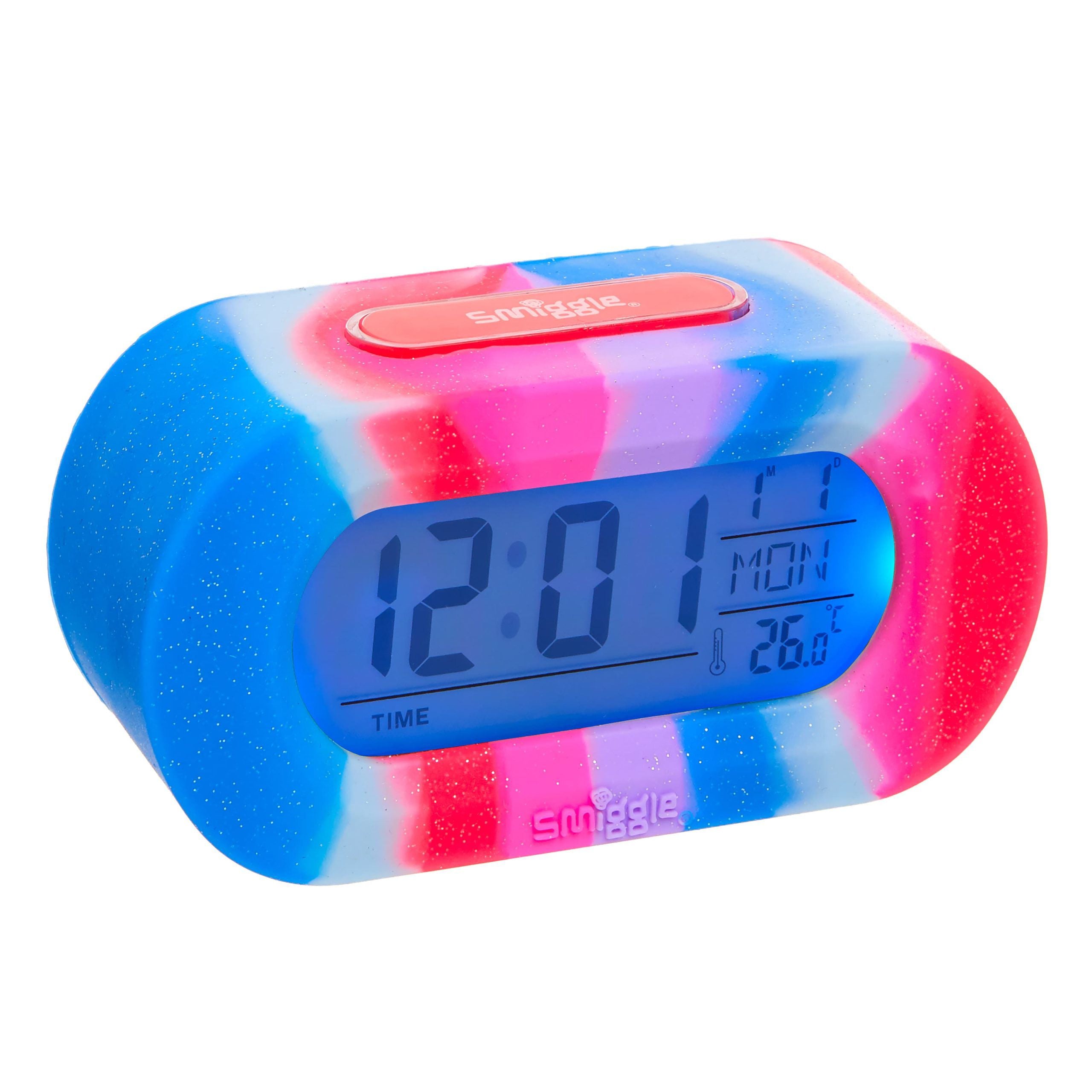 Smiggle - Işıklı ve Alarmli Silikon Masa Saati-Dinossi