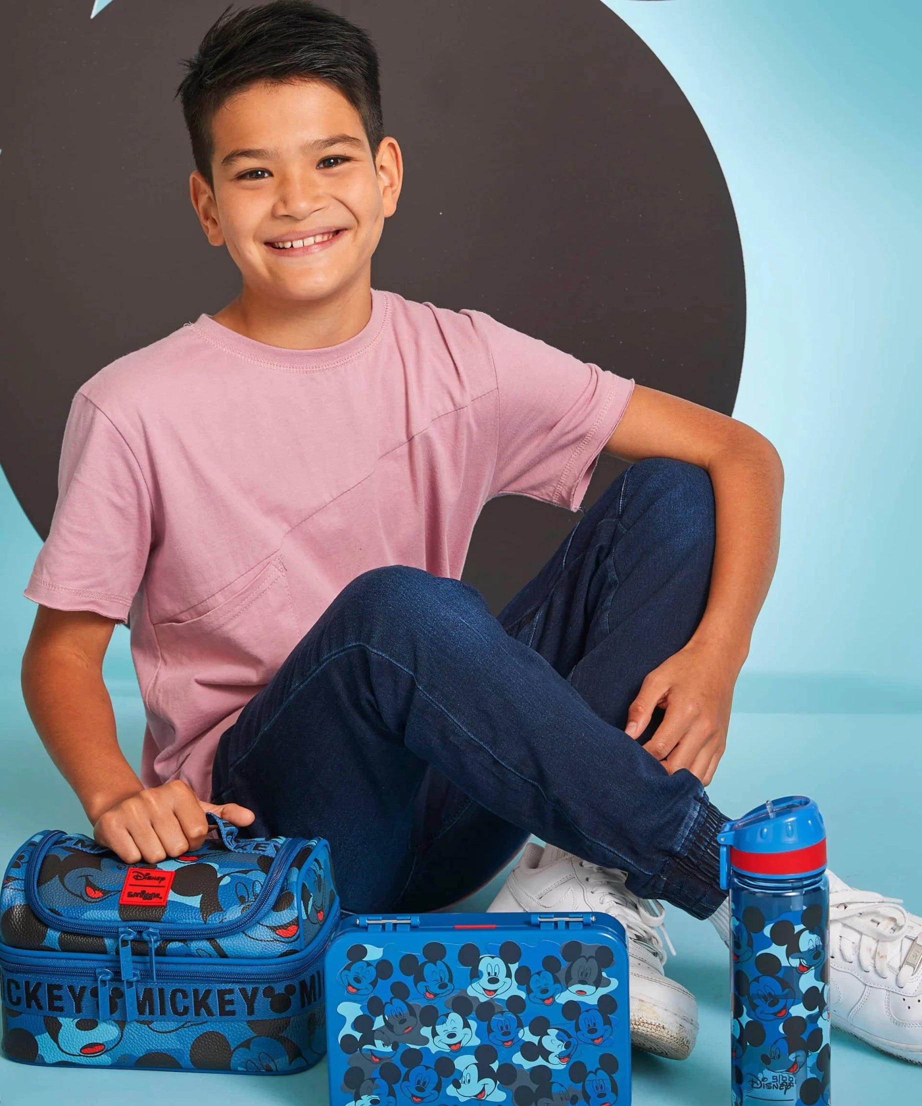 Smiggle - Mickey Mouse 650ML Pipetli BPA&apos;sız Suluk-Dinossi