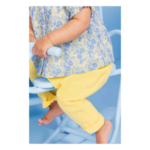 Bonton - Laos Baumwoll-Musselin-Hose | Gelb