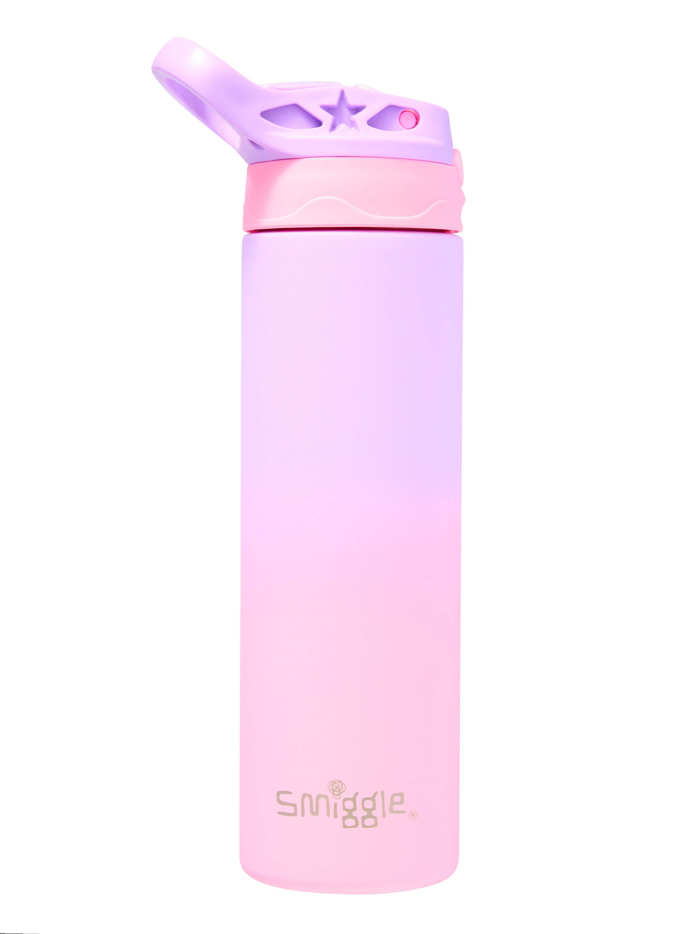 Smiggle - Powder 520ML Çelik Otomatik Pipetli Matara-Dinossi