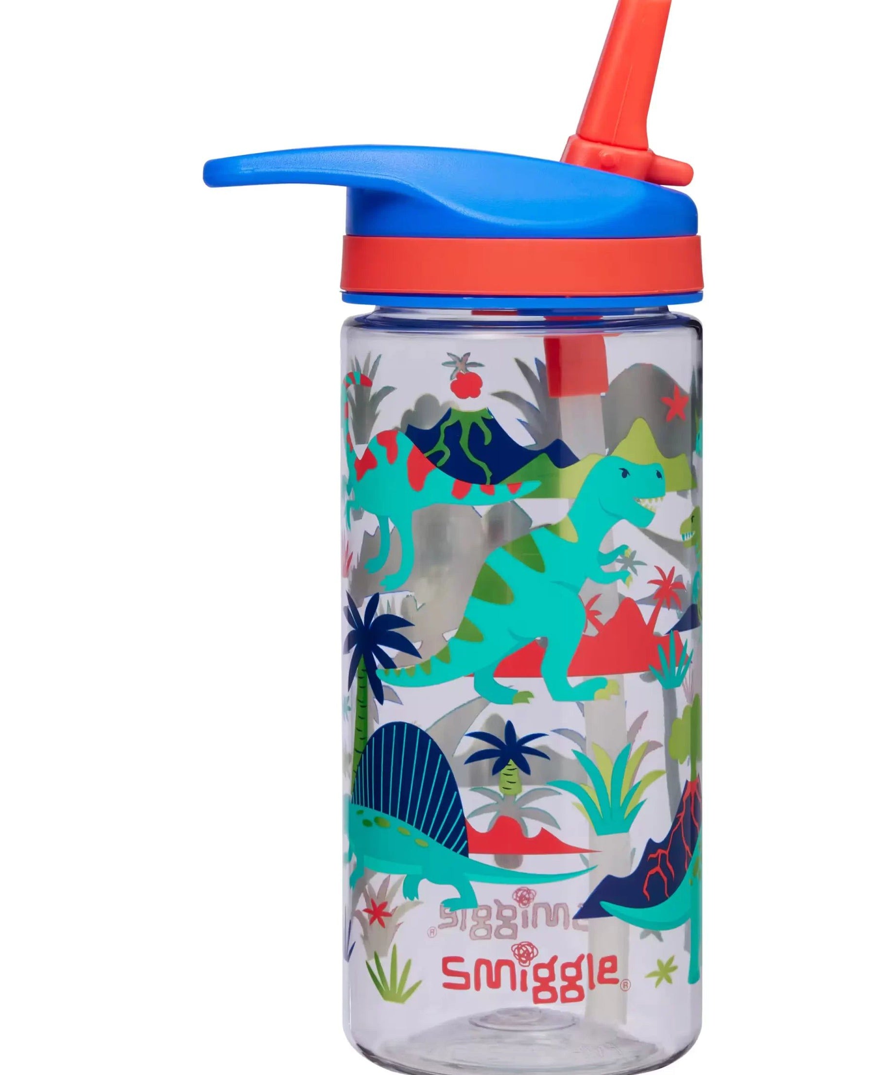 Smiggle - Movin 440 ML BPA&apos;Sız Pipetli Suluk-Dinossi