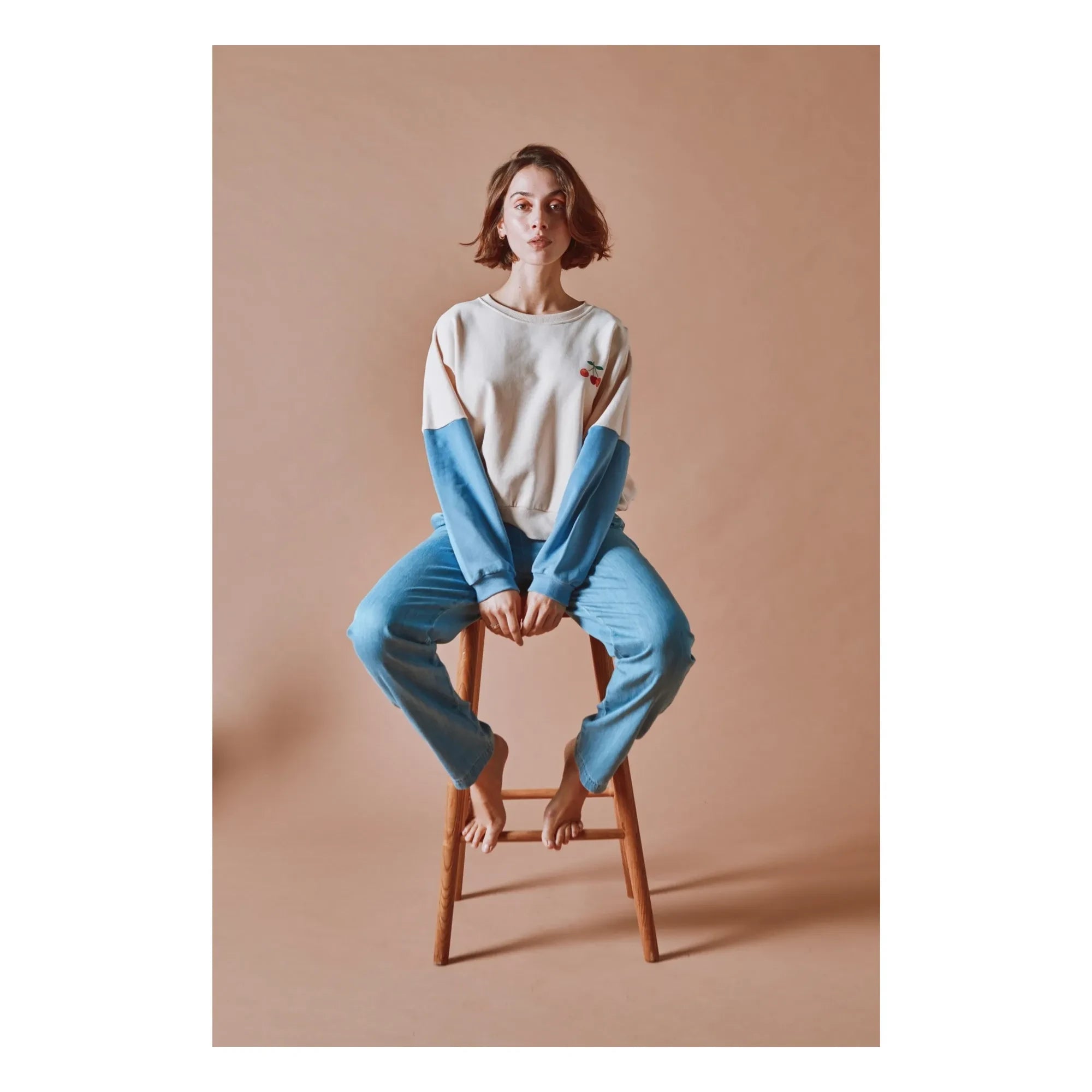 Emile et Ida - Bedrucktes Sweatshirt aus Bio-Baumwolle | Creme