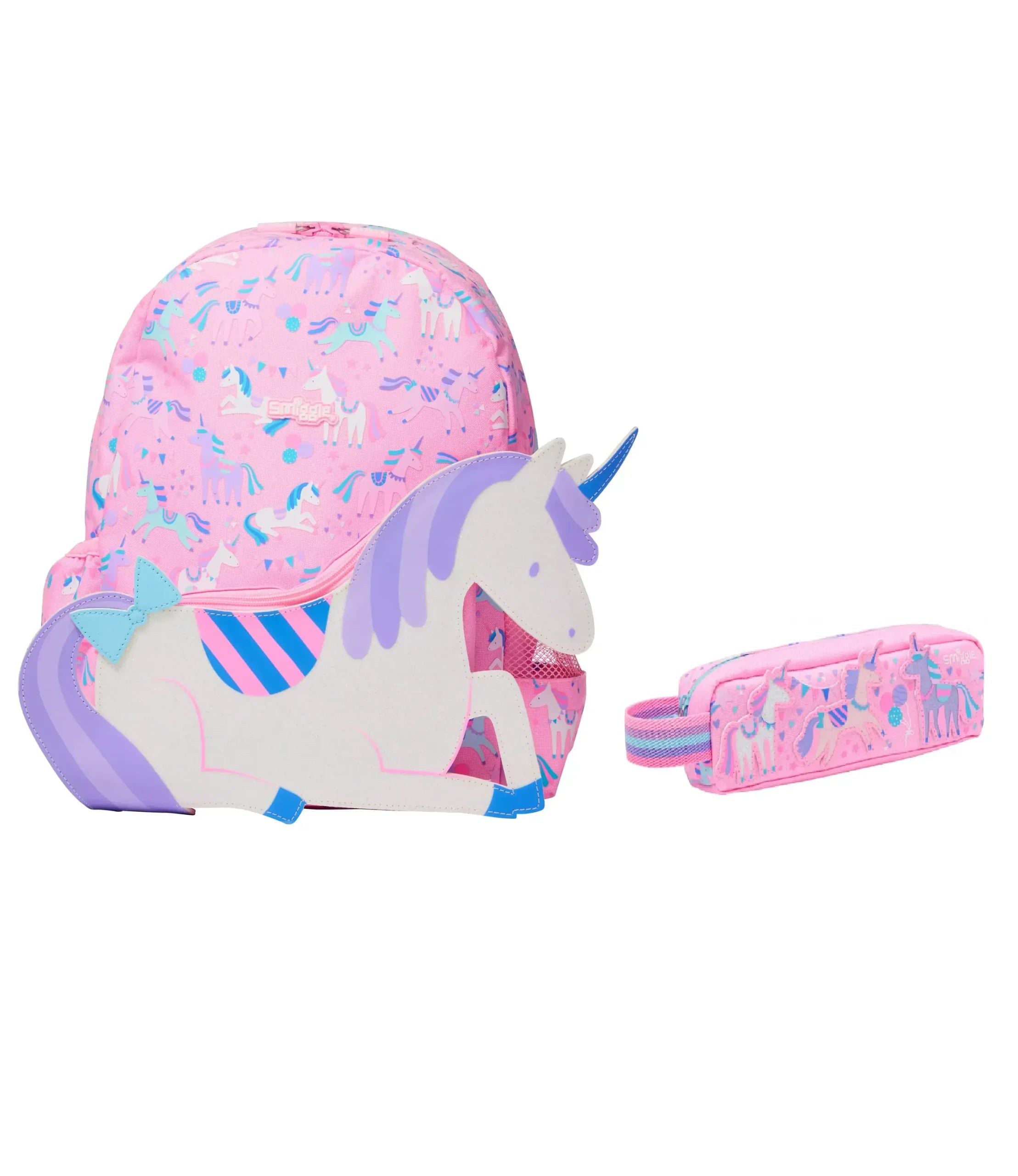 Smiggle - Glide 2li Anaokulu ve Kreş Çanta Seti-Dinossi