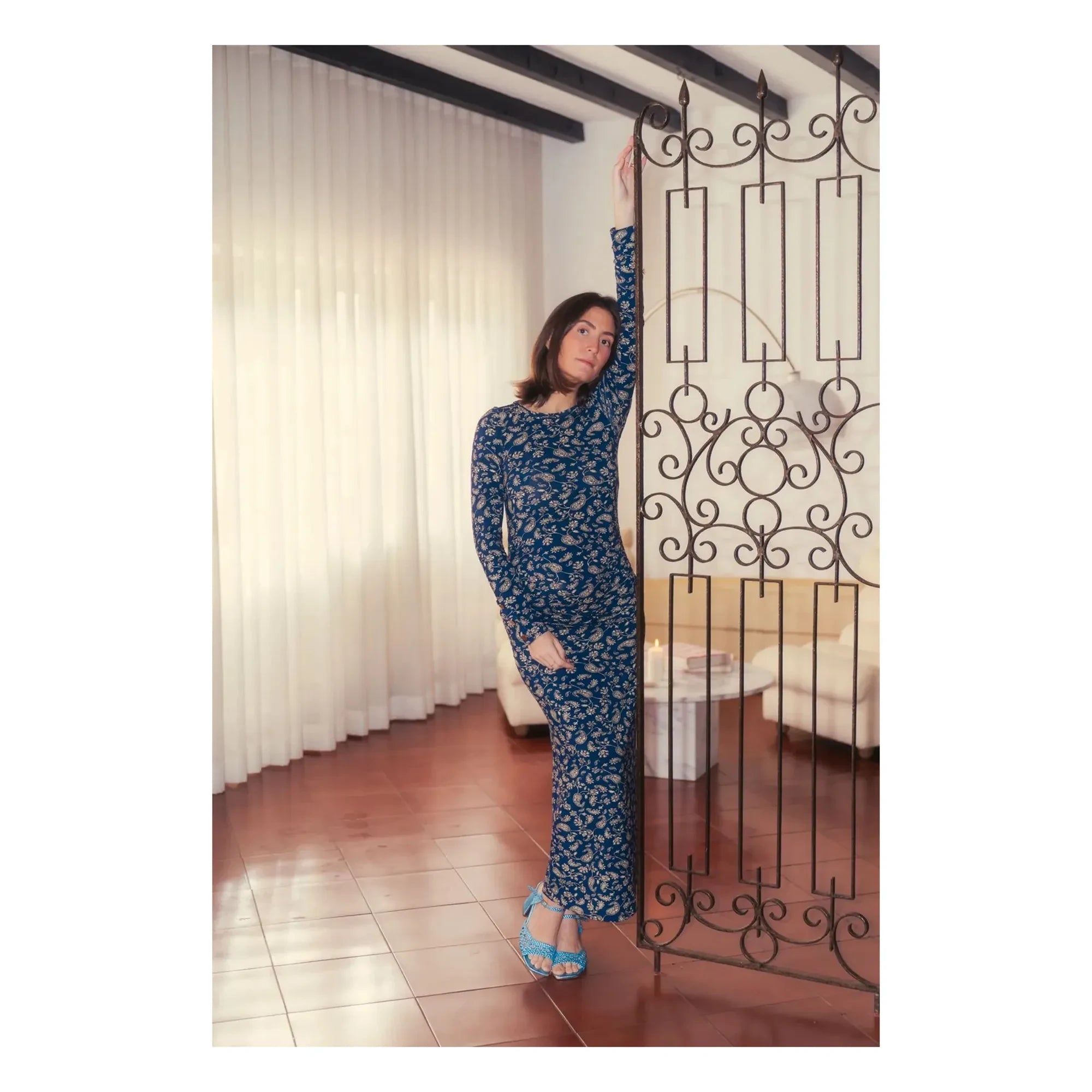 Paloma Collection - Thelma Bandana Umstandskleid | Blau