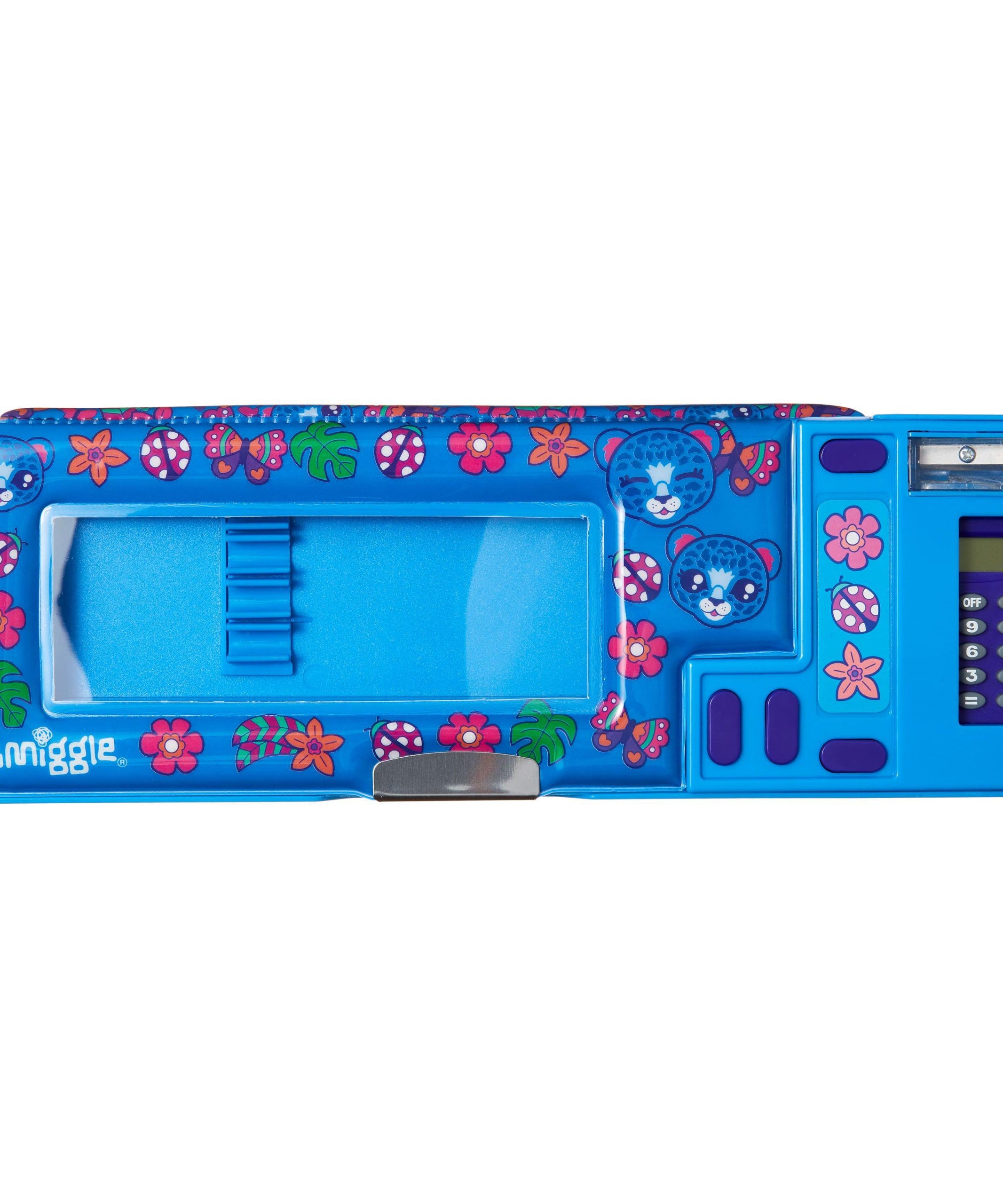 Smiggle - Budz Mavişler Hesap Makineli Pop Out Otomatik Kalem Kutusu-Dinossi