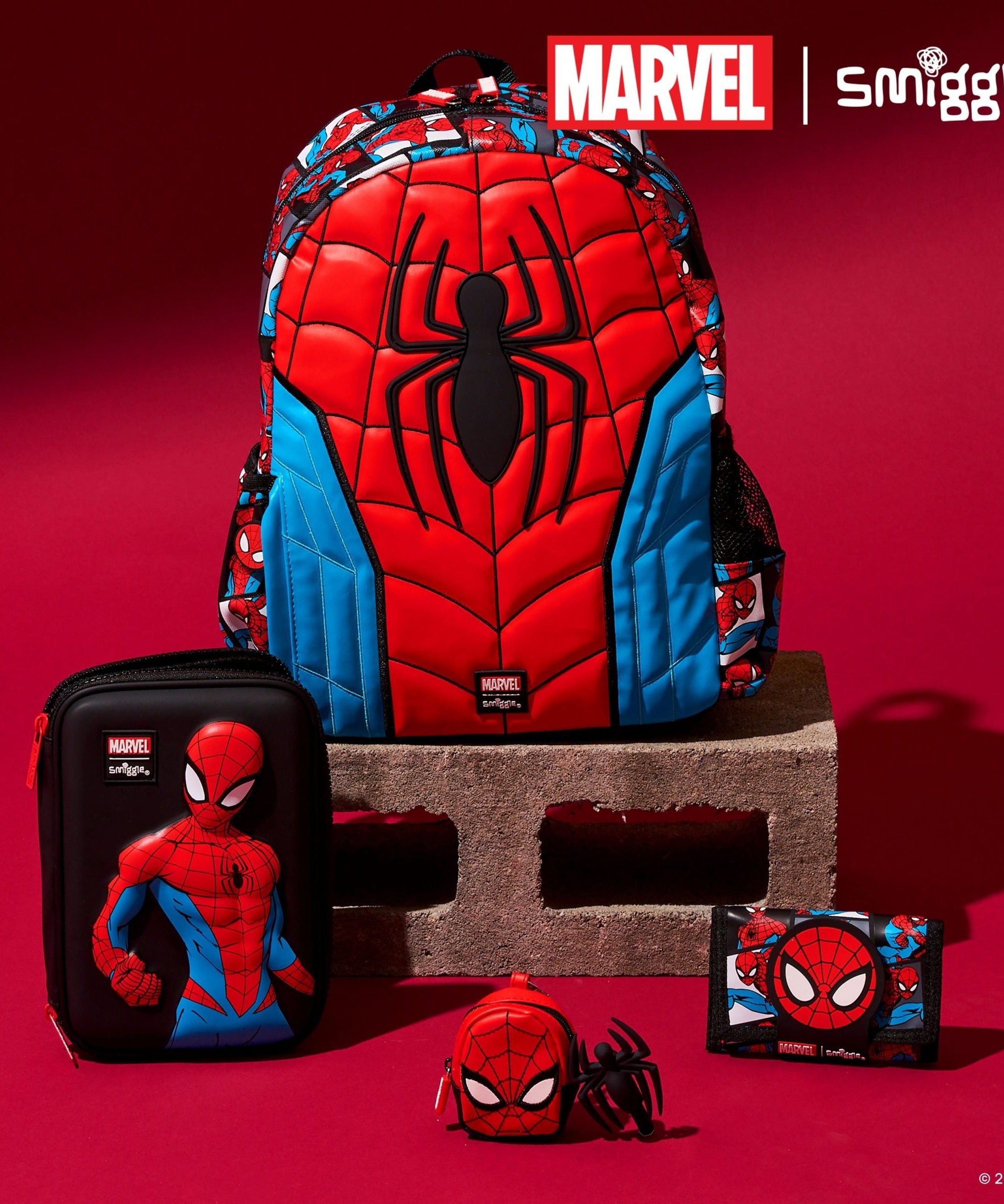 Smiggle - Marvel Spiderman HardTop Kalem Kutusu-Dinossi