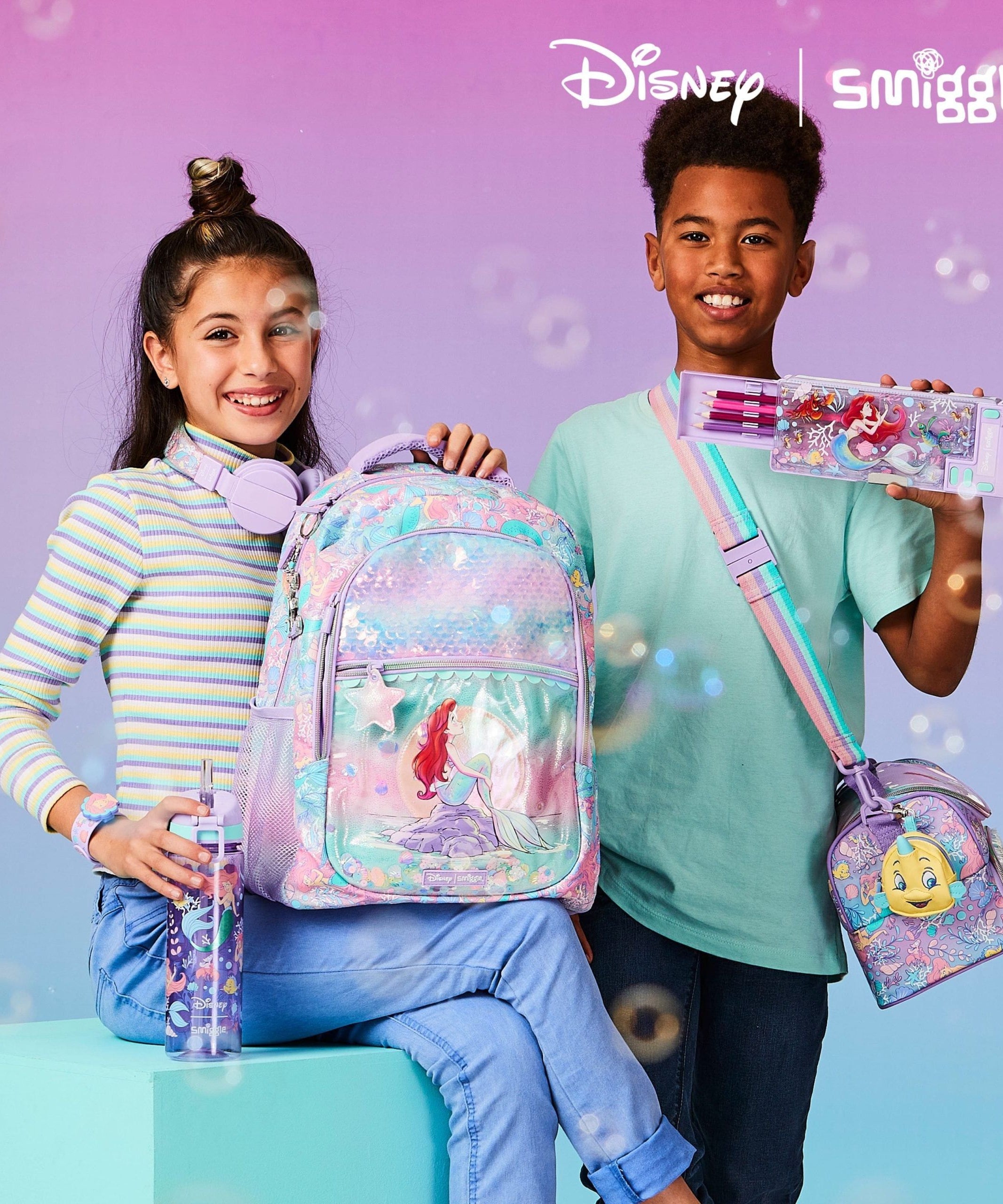 Smiggle - Disney Prenses Pipetli 650ML BPA İçermeyen Suluk-Dinossi