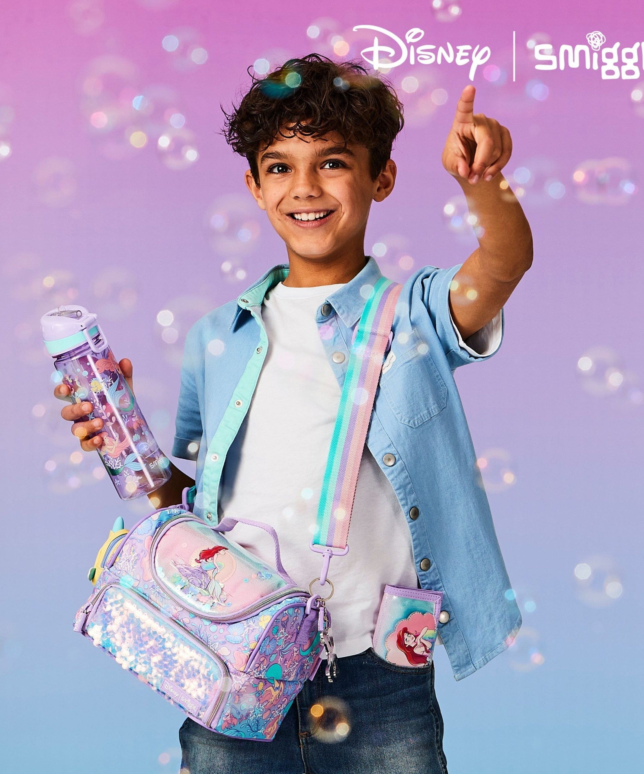 Smiggle - Disney Prenses Pipetli 650ML BPA İçermeyen Suluk-Dinossi