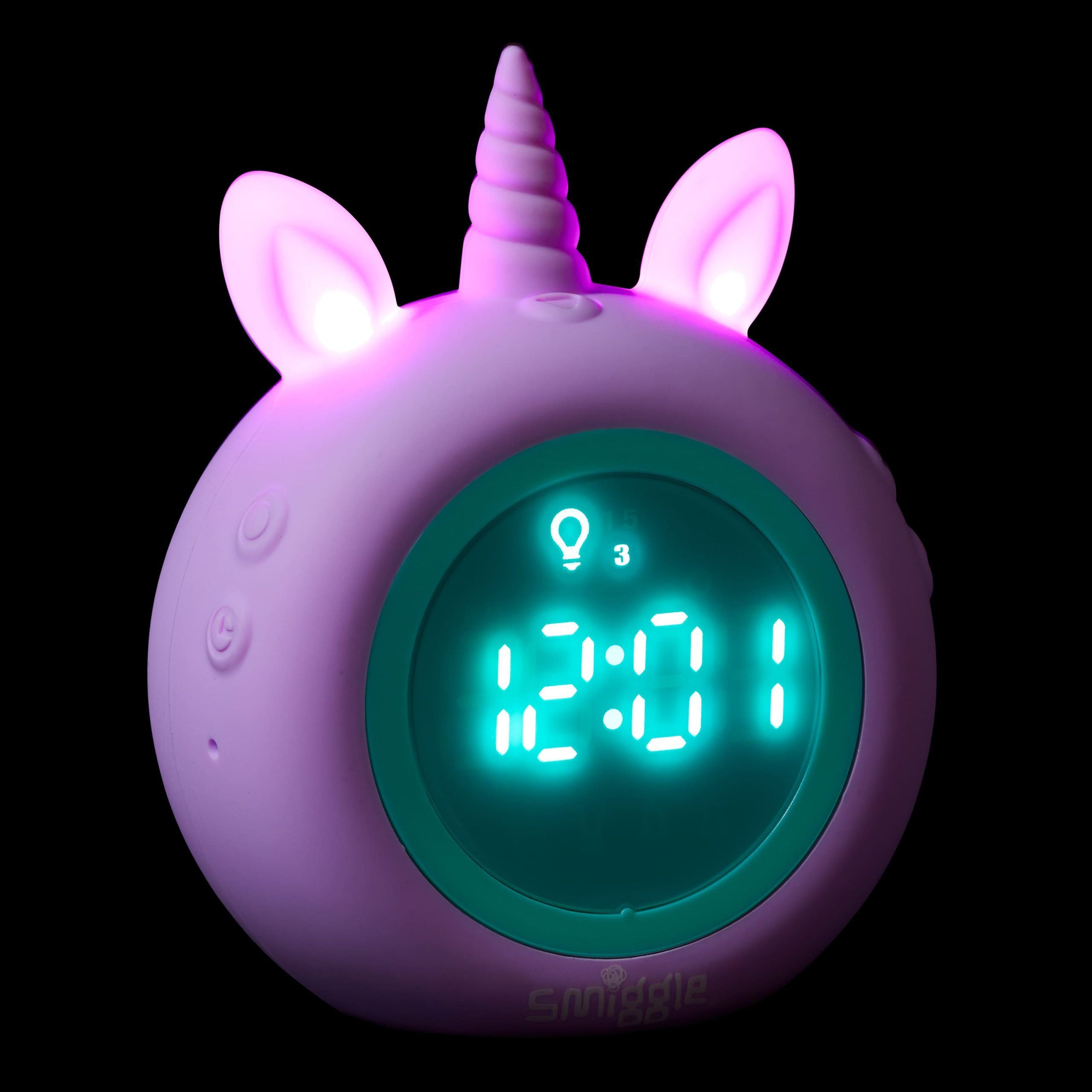 Smiggle - Unicorn Işıklı ve Alarmli Masa Saati-Dinossi