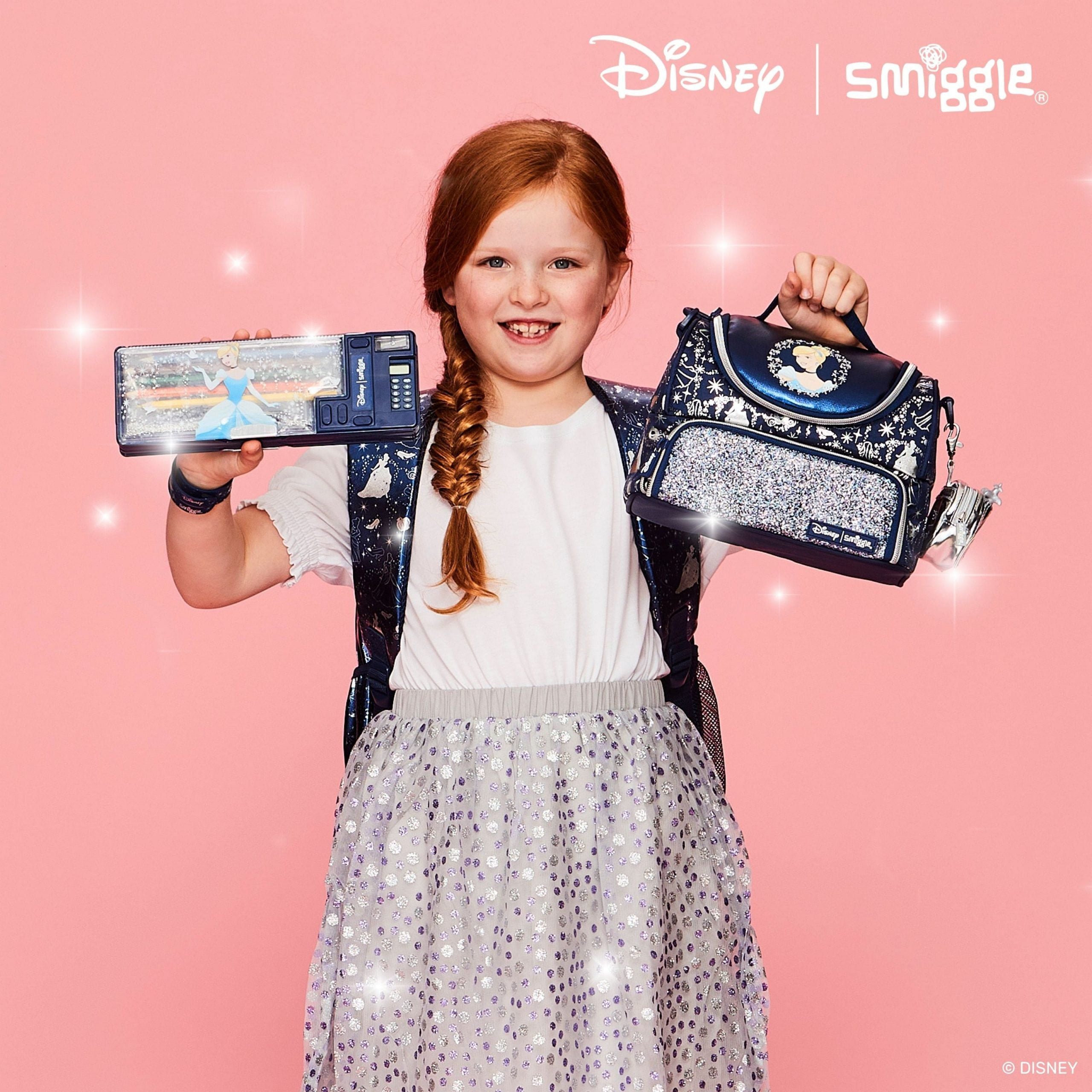 Smiggle - Disney Prenses Sindirella Hesap Makineli Otomatik Kalem Kutusu-Dinossi