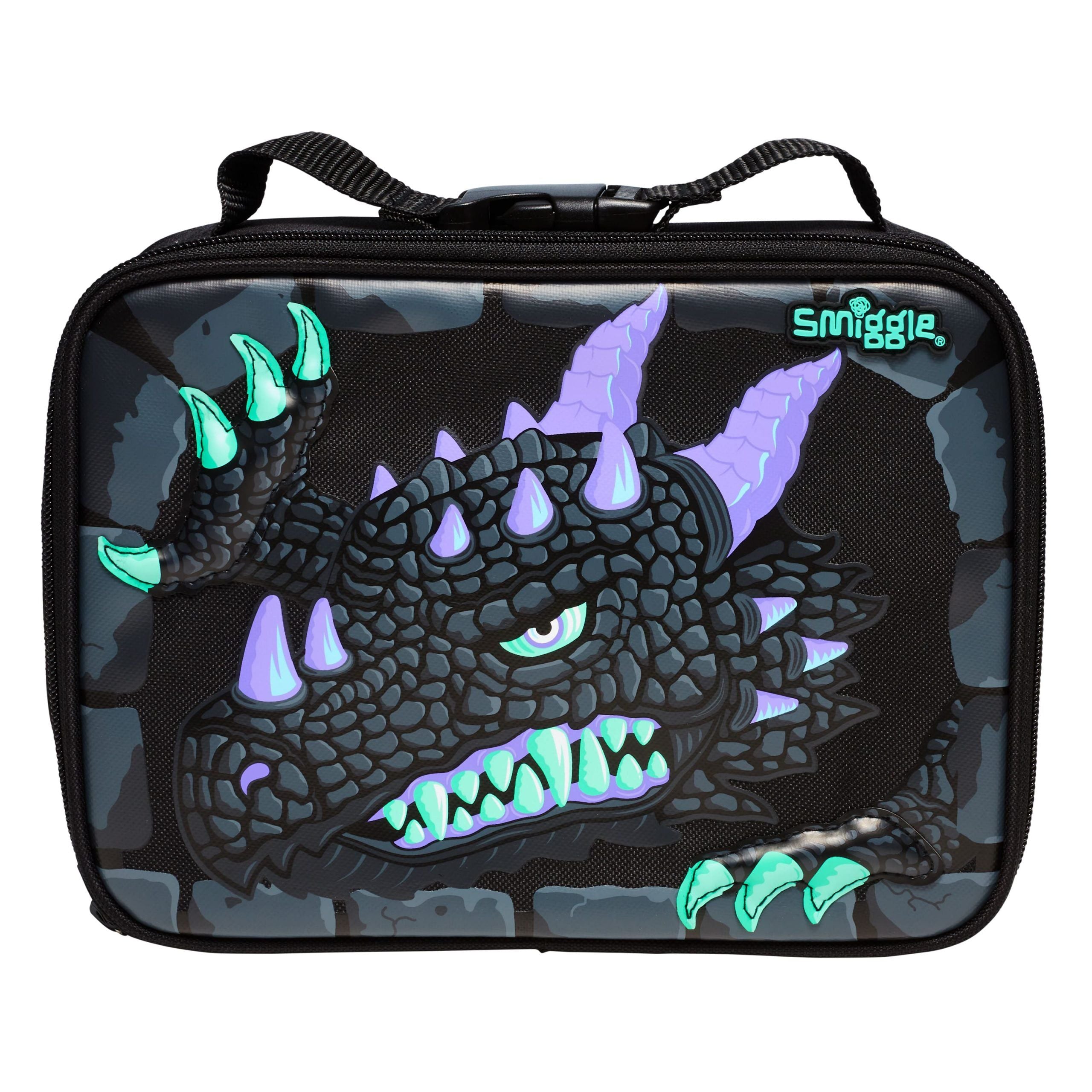 Smiggle - Hey There Hardtop Kare Beslenme Çantası-Dinossi