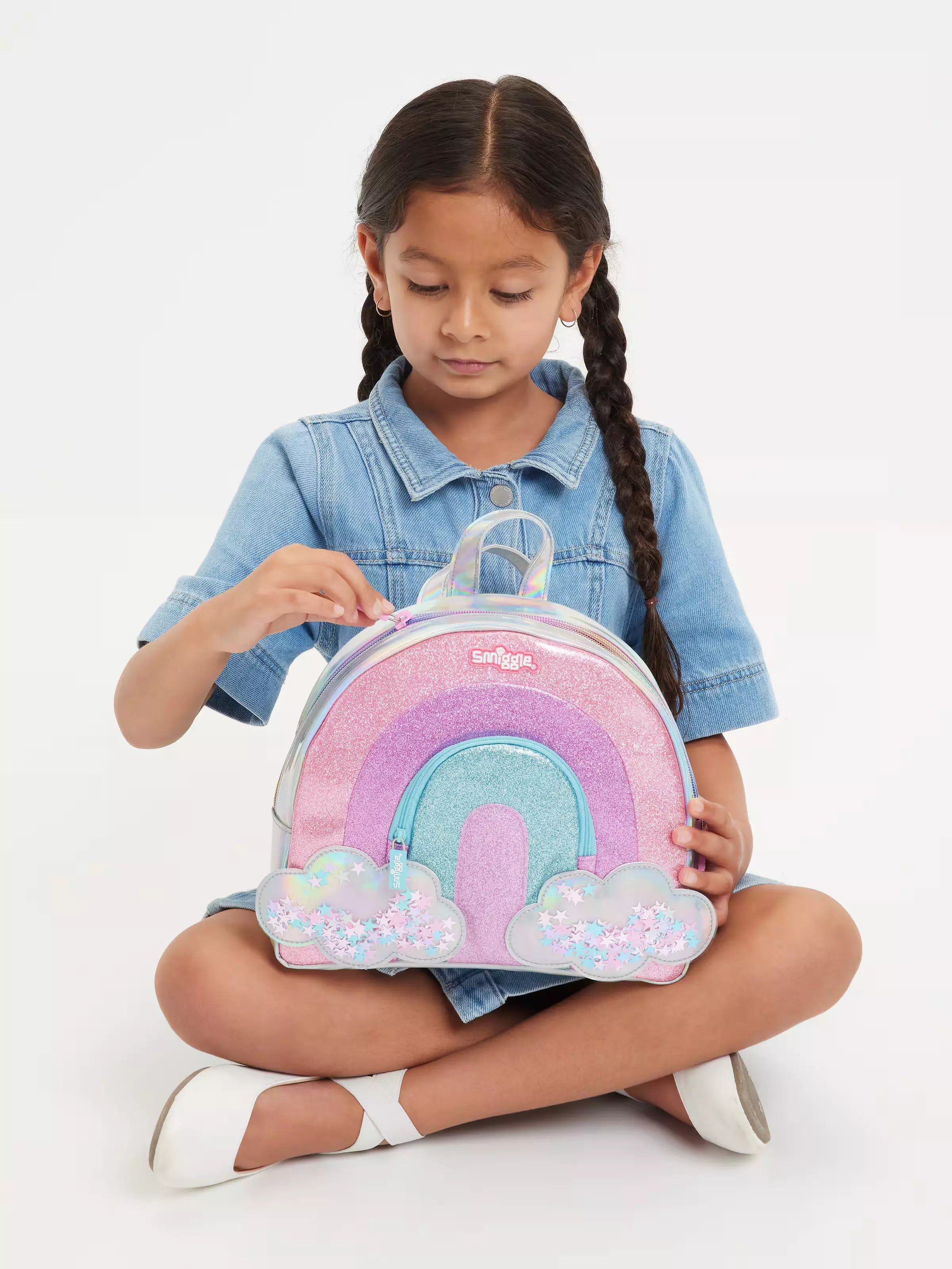 Smiggle - Gökkuşağı Haftasonu Sırt Çantası-Dinossi