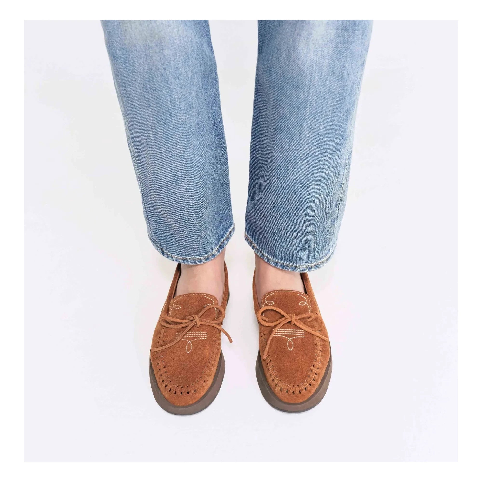 Socque Paris - Totem Wildleder Loafer | Camel