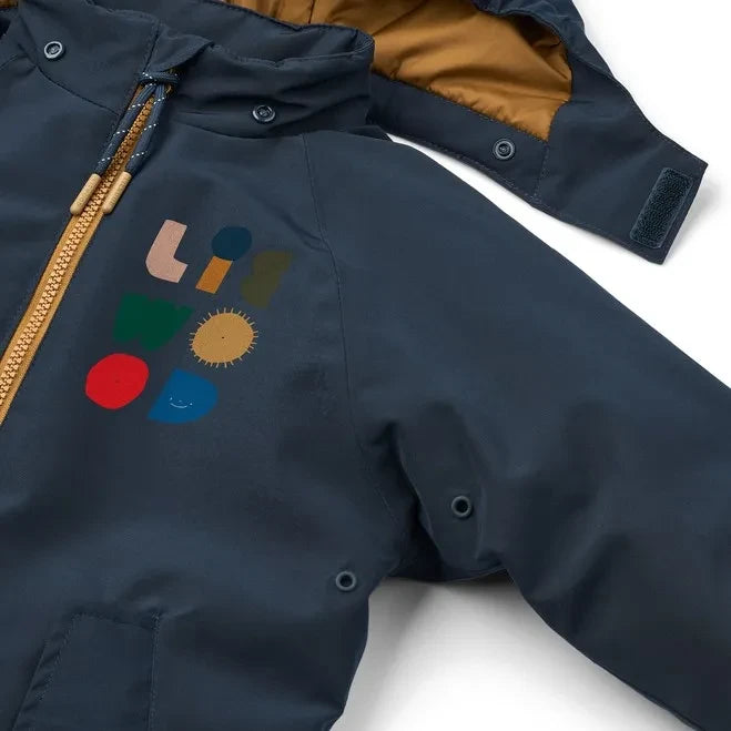 Liewood - Maddy Color-Block-Skioverall aus recycelten Fasern | Nachtblau