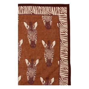 Apaches - Kleines Zebra-Muster Dupitta Tuch | Braun