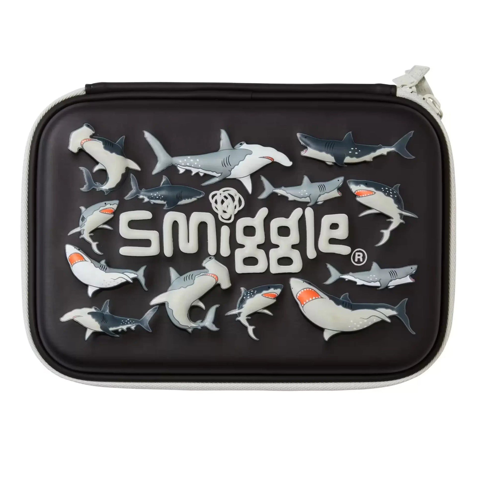 Smiggle - Drift Hardtop Köpek Balığı İkili Kalem Kutusu-Dinossi