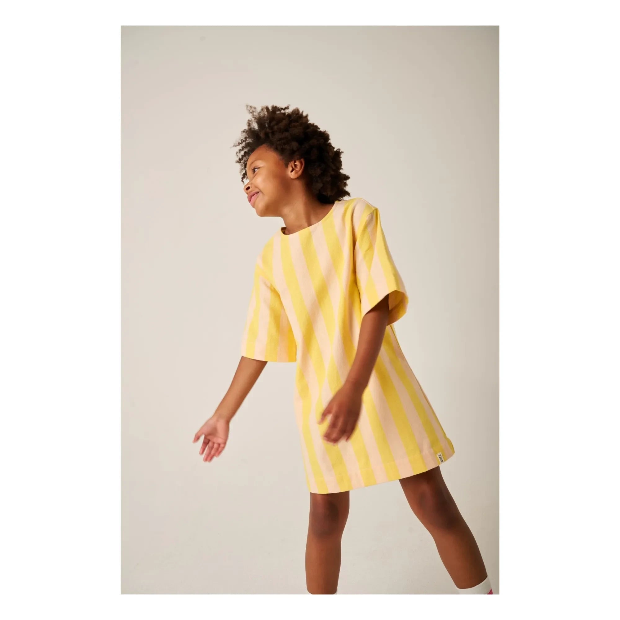 Tumble N'Dry – Gestreiftes T-Shirt-Kleid Primavera | Gelb