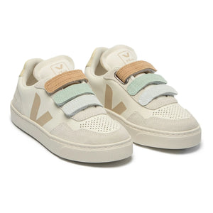 Veja - Veja x Bonpoint Small V-90 Leder O.T. Scratch Sneaker | Grau