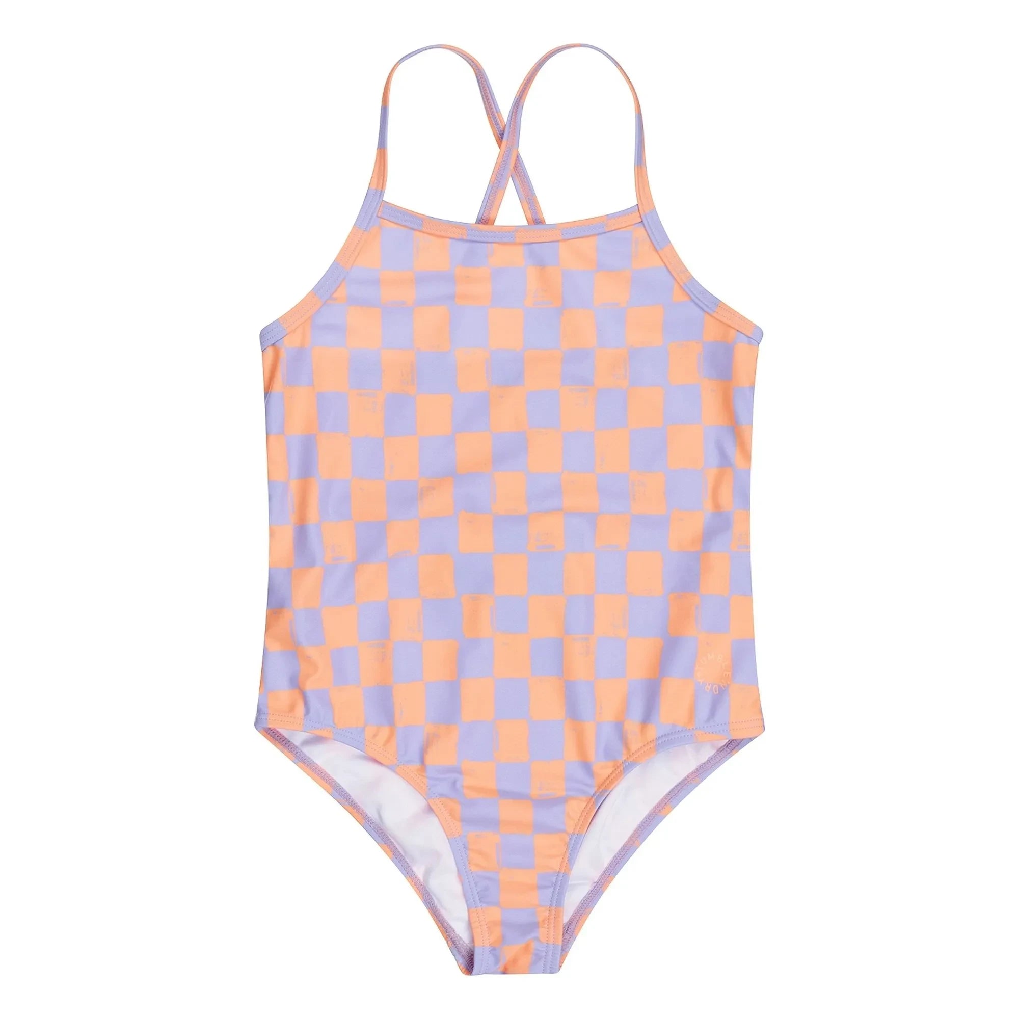 Tumble N'Dry - Alagoas Damier Badeanzug aus recycelten Fasern | Lavendel