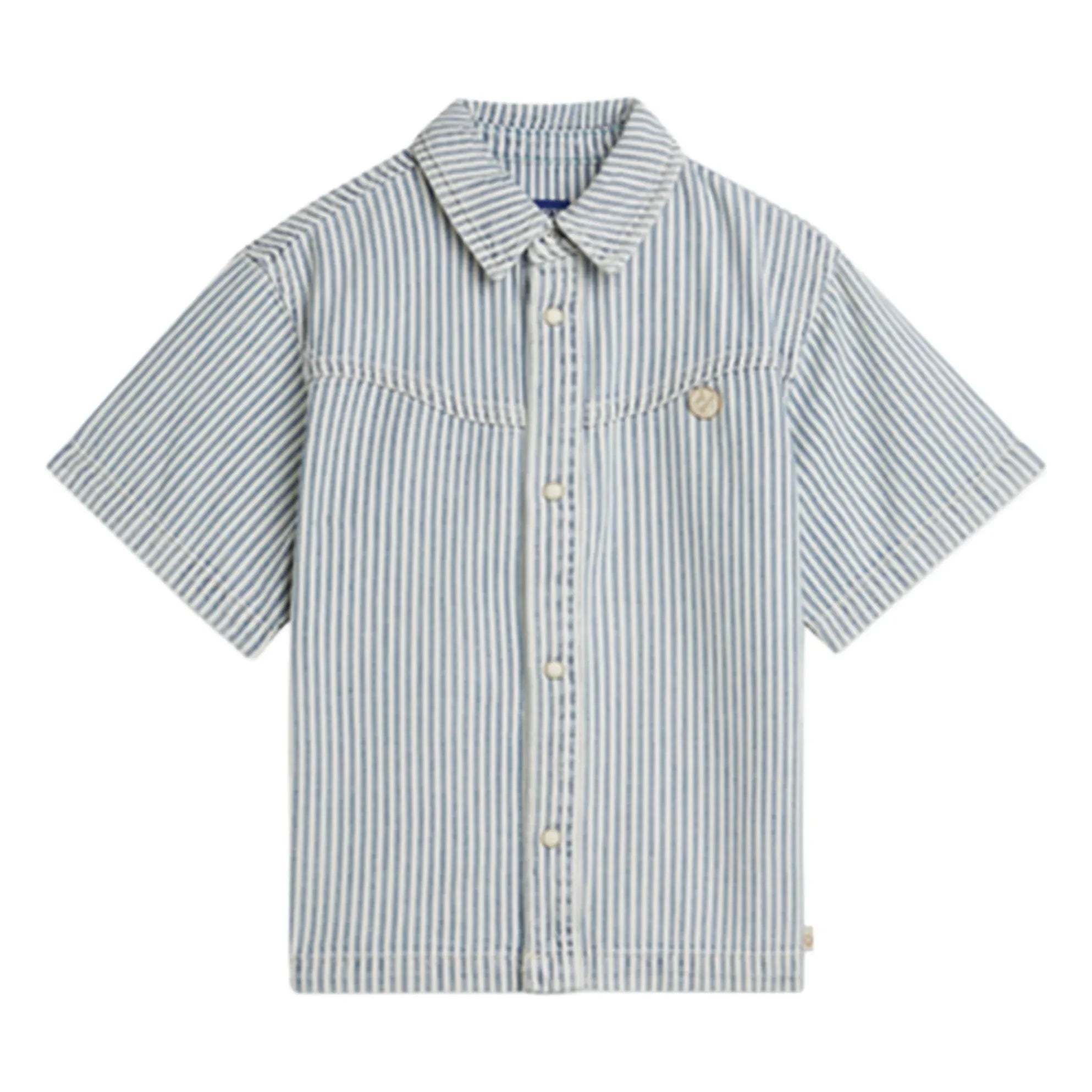 Scotch & Soda - Gestreiftes Jeanshemd | Hellblau