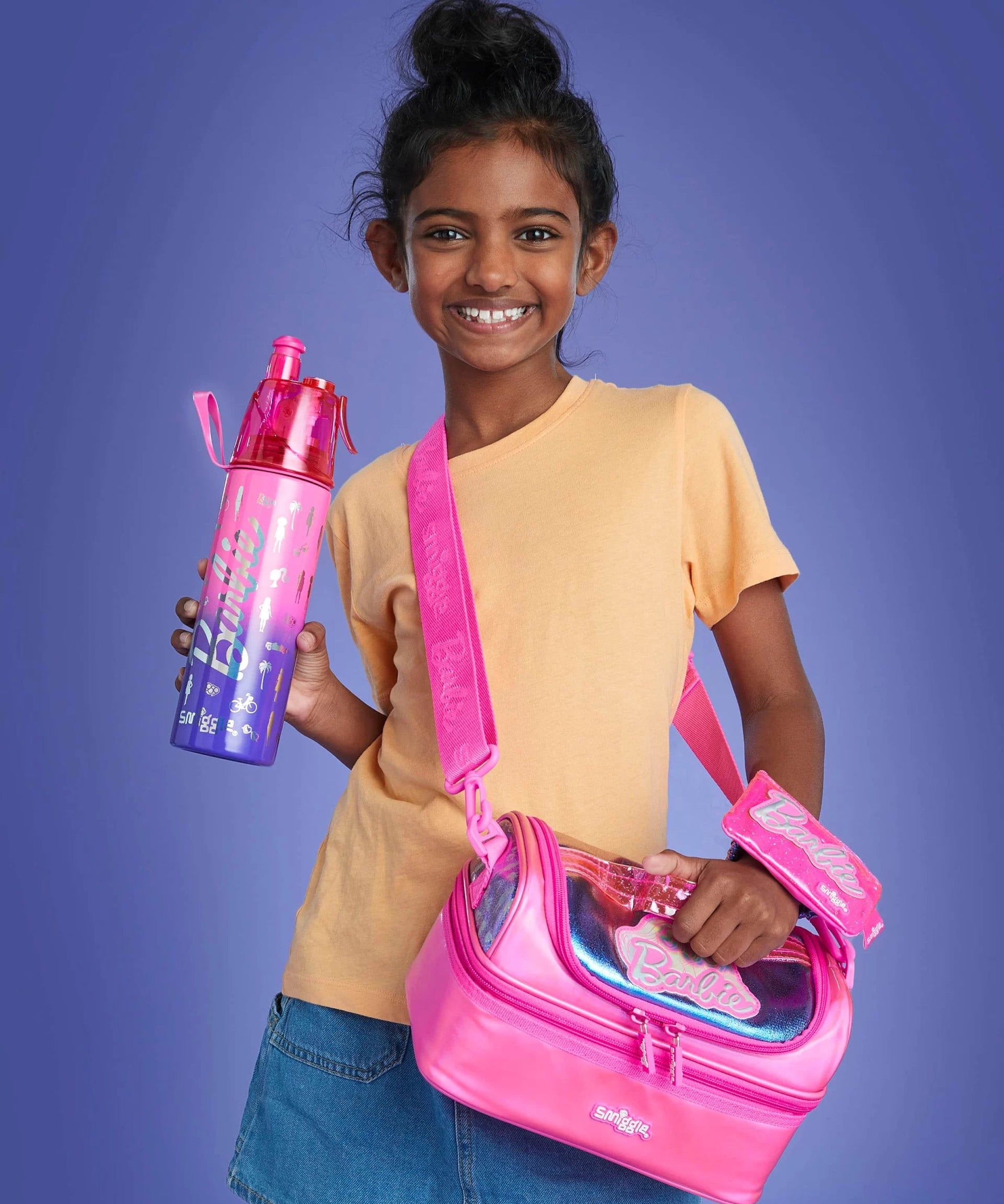 Smiggle - Barbie Çift Katlı Beslenme Çantası-Dinossi
