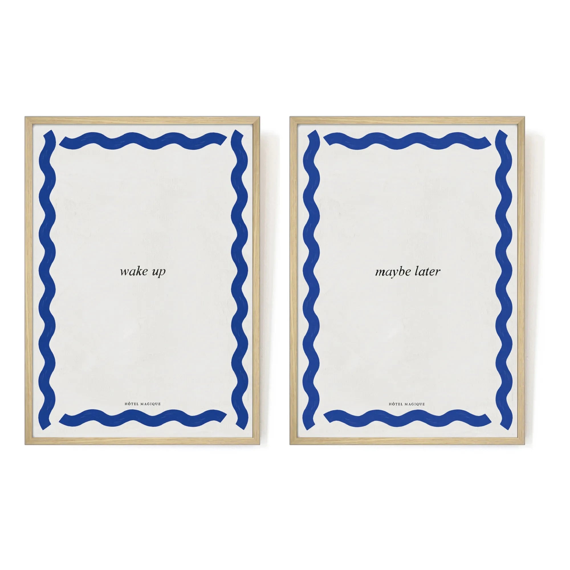 Hôtel Magique - Wake Up - Maybe Later Poster - 2er Set | Blau