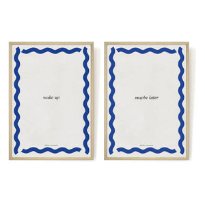 Hôtel Magique - Wake Up - Maybe Later Poster - 2er Set | Blau