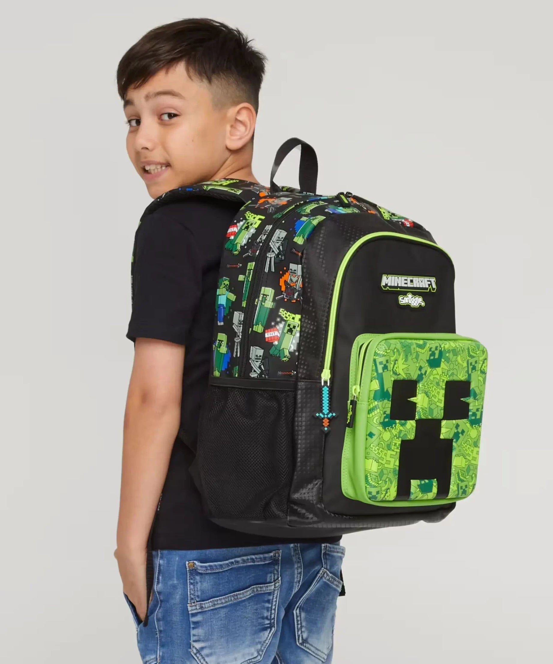 Smiggle - Minecraft Klasik Sırt Çantası-Dinossi