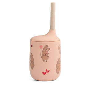 Liewood - Ellis Silikon Pipetli Bardak | Wild child/Rosey