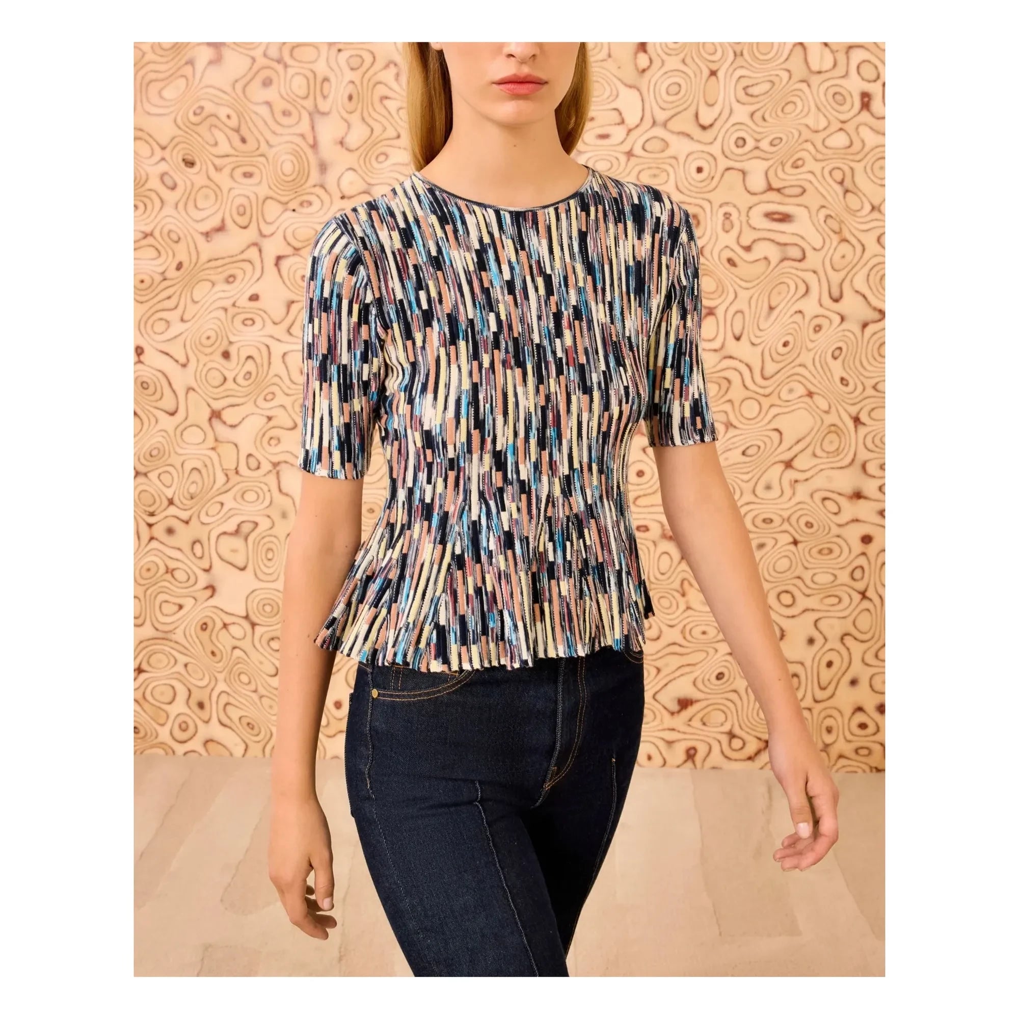 Ulla Johnson – Strick-T-Shirt Samira | Blau