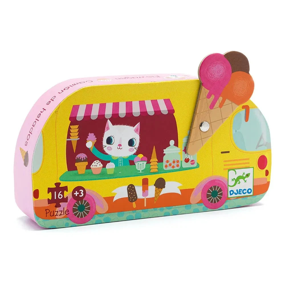 Djeco - Eiswagen-Puzzle - 16 Teile
