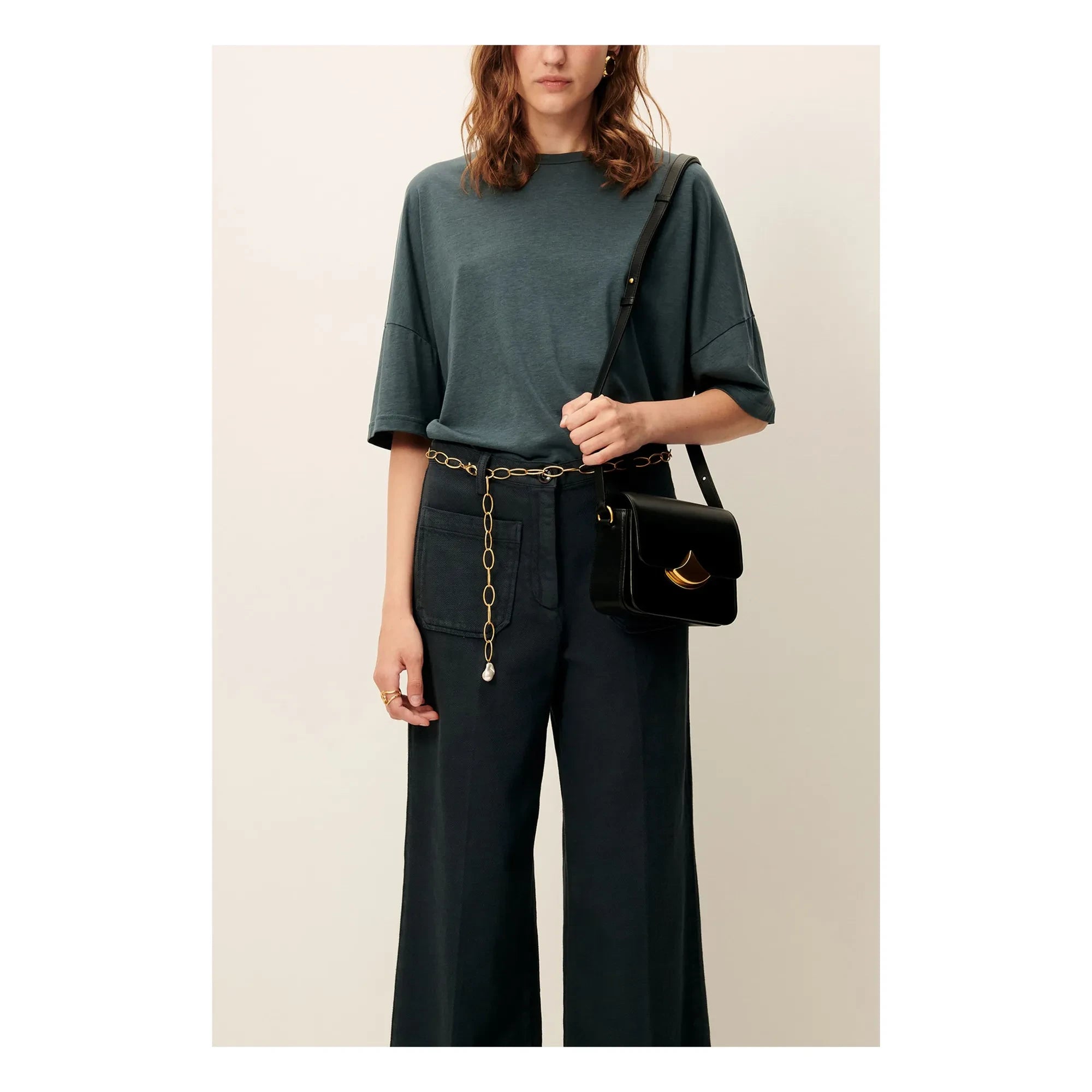 Sessùn – T-Shirt Dorel | Grau-Blau