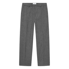 Les Deux - Como Pinstripe Hose Gerades Bein Gestreift | Grau