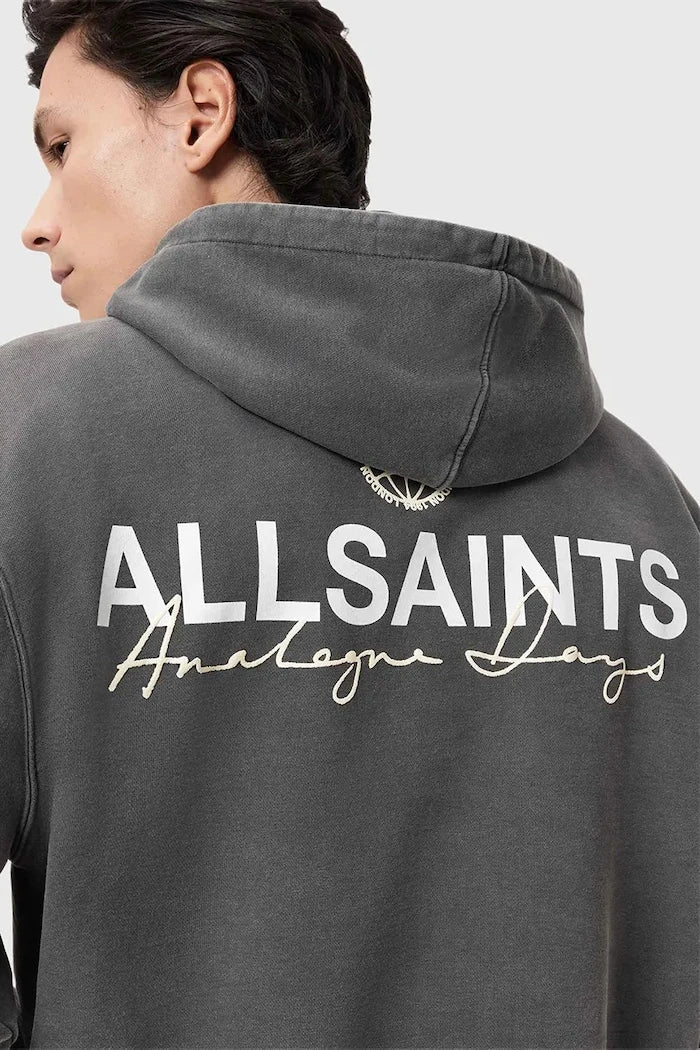 AllSaints Kapüşonlu Erkek Pamuklu EMBLEM Sweatshirt