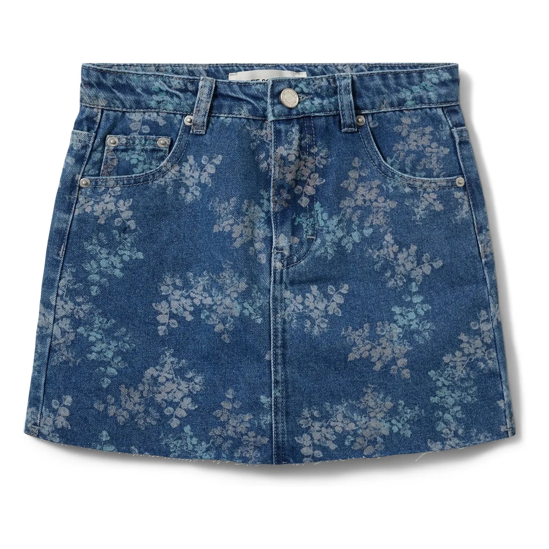 Sofie Schnoor - Cally Denim Blumen Minirock | Denim blau