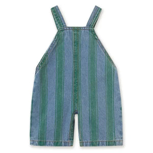 Tinycottons – Gestreifte Jeans-Latzhose | Blau
